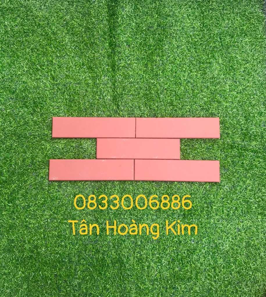 Gạch thẻ 6x24cm màu đỏ đậm Gốm Đất Việt