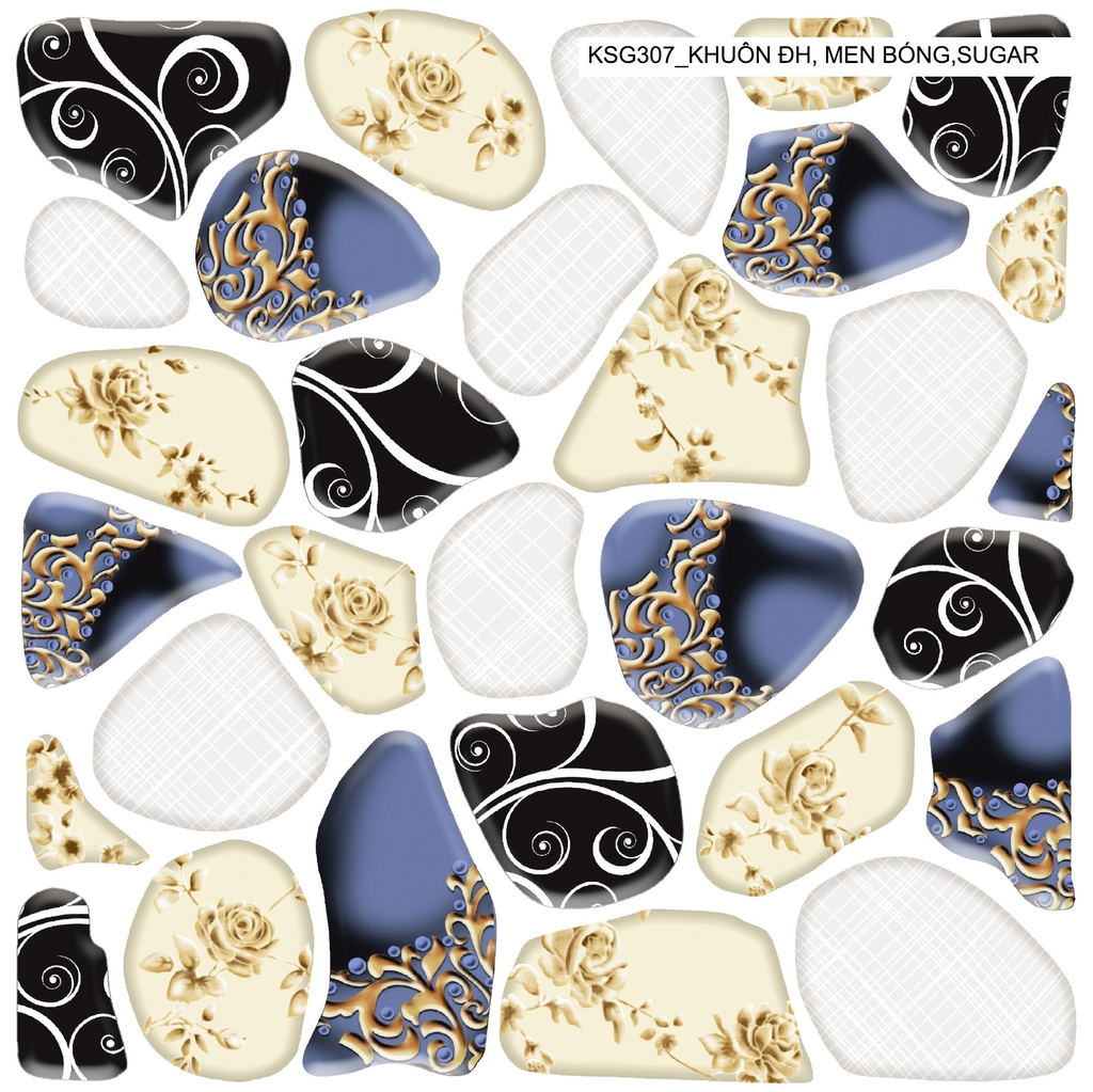 Gạch lát 30x30 KSG307 định hình hiệu ứng Sugar