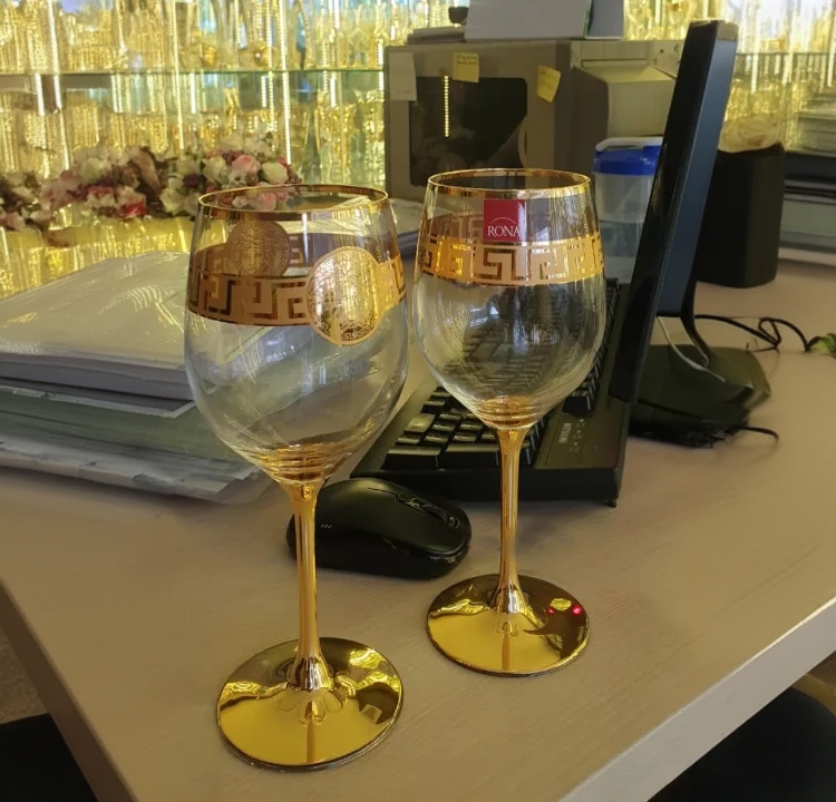 Bộ ly uống rượu vang pha lê Tiệp Khắc quà tặng doanh nghiệp cao cấp