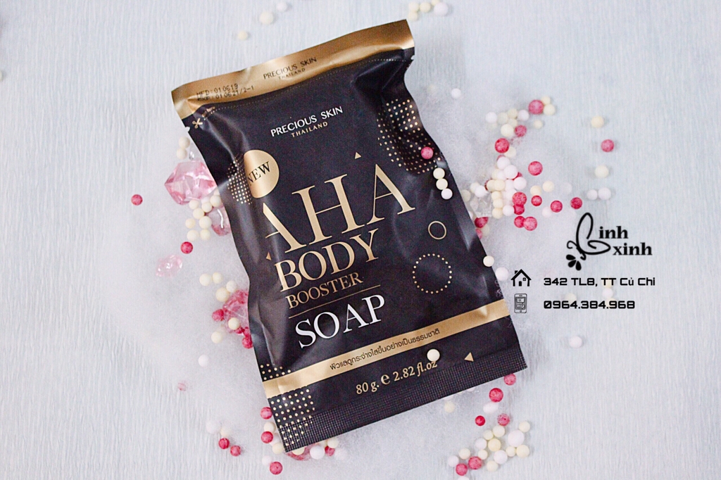 Xà phòng kích trắng AHA Body Booster Soap Thái Lan - Xinh Xinh Store