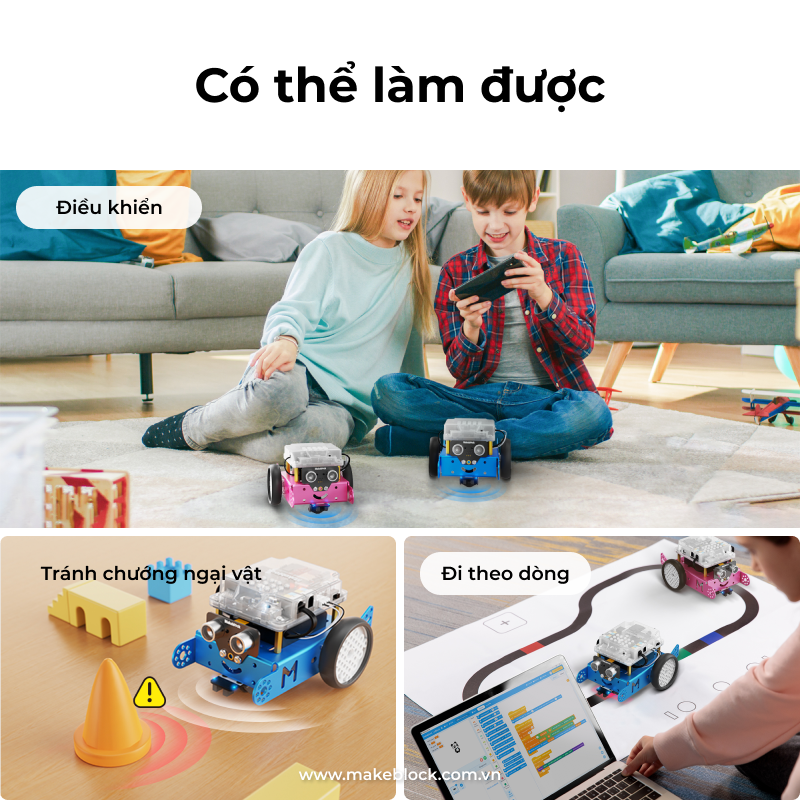 Robot mBot V1.2 Bluetooth Makeblock lập trình Scratch dành cho độ tuổi 6+