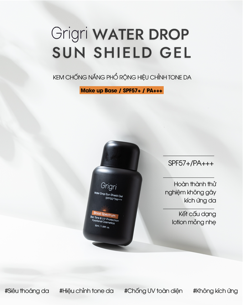 Kem chống nắng siêu nhẹ thoáng GRIGRI Spectrum Broad Skin Tone & UV Protection