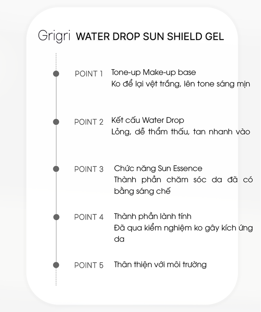 Kem chống nắng siêu nhẹ thoáng GRIGRI Spectrum Broad Skin Tone & UV Protection