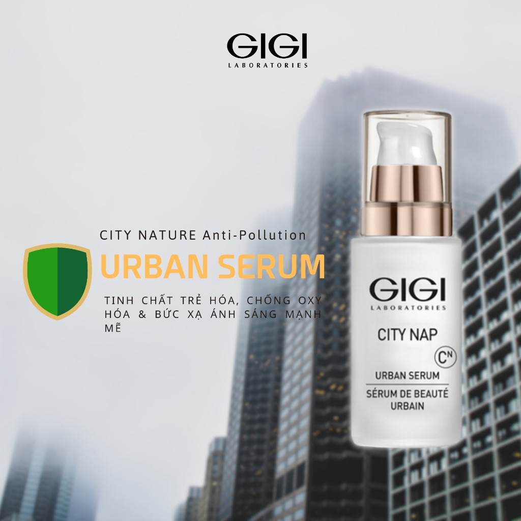 Tinh chất tái tạo phục hồi & chống lão hóa do tác nhân ô nhiễm môi trường GIGI LABORATORIES City Nap Urban Serum 30ml