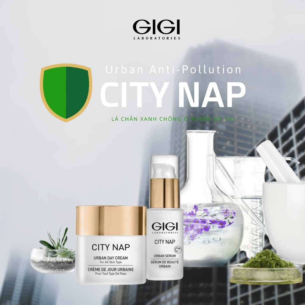 Tinh chất tái tạo phục hồi & chống lão hóa do tác nhân ô nhiễm môi trường GIGI LABORATORIES City Nap Urban Serum 30ml