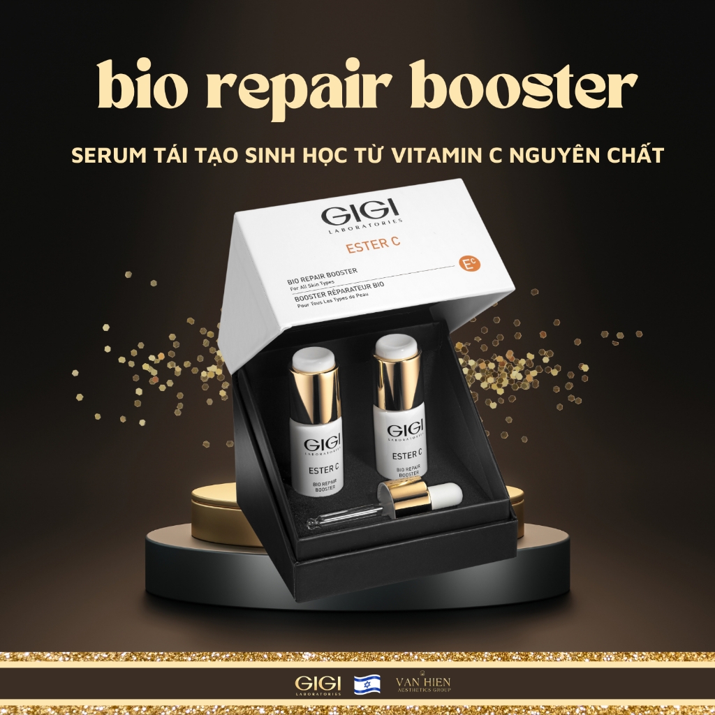 Tinh chất tái tạo sinh học trắng da mờ sạm nám GIGI ESTER C BIO REPAIR BOOSTER 2x9ml