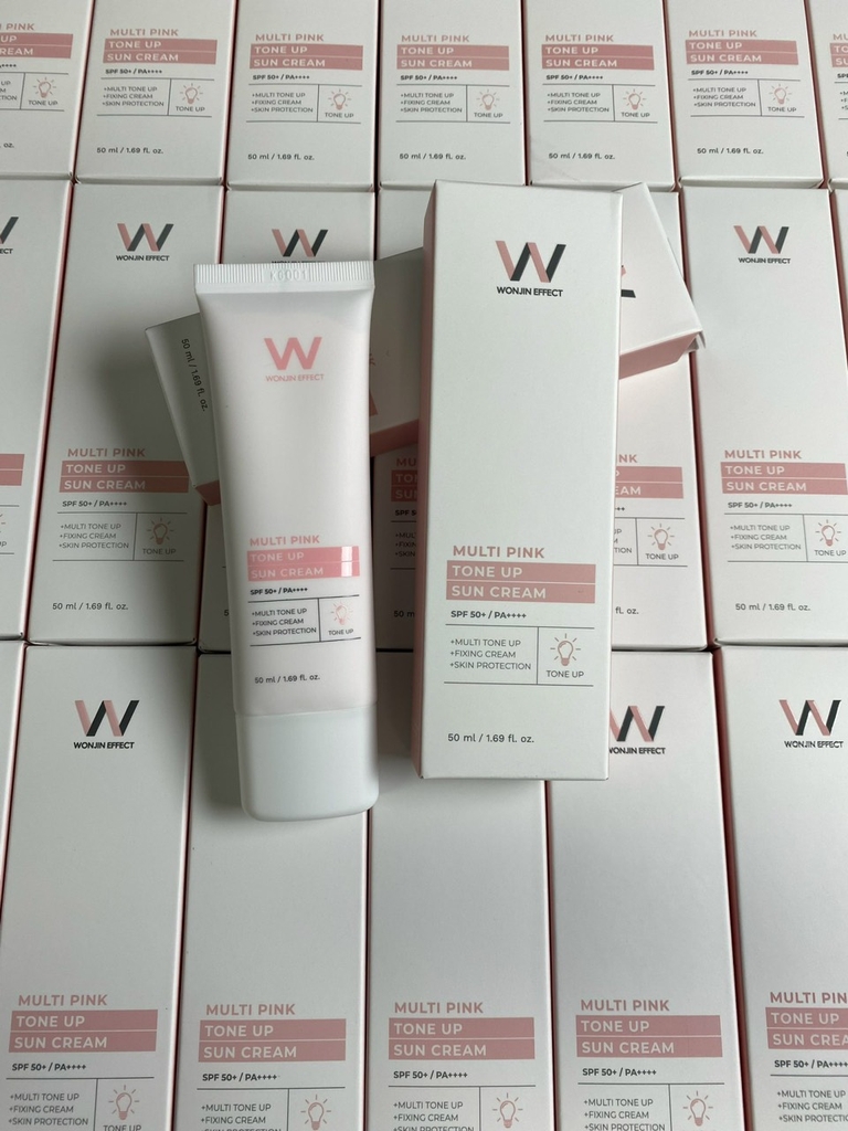 KEM CHỐNG NẮNG WONJIN EFFECT MULTI PINK TONE UP SUN CREAM SPF 50+/ PA++++