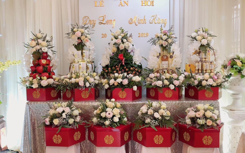 Lễ ăn hỏi 9 tráp Dịch vụ cưới hỏi Xuân Thiên Lễ Ăn Hỏi 9 Tráp Dịch Vụ Cưới Hỏi Xuân Thiên