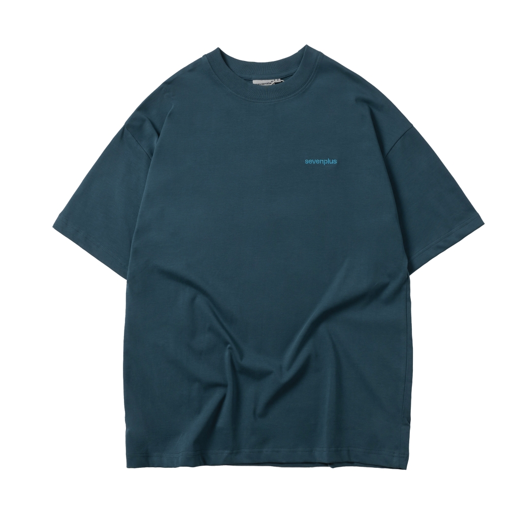 SEVENPLUS Embroidery Logo Basic Tee - TURQUOISE