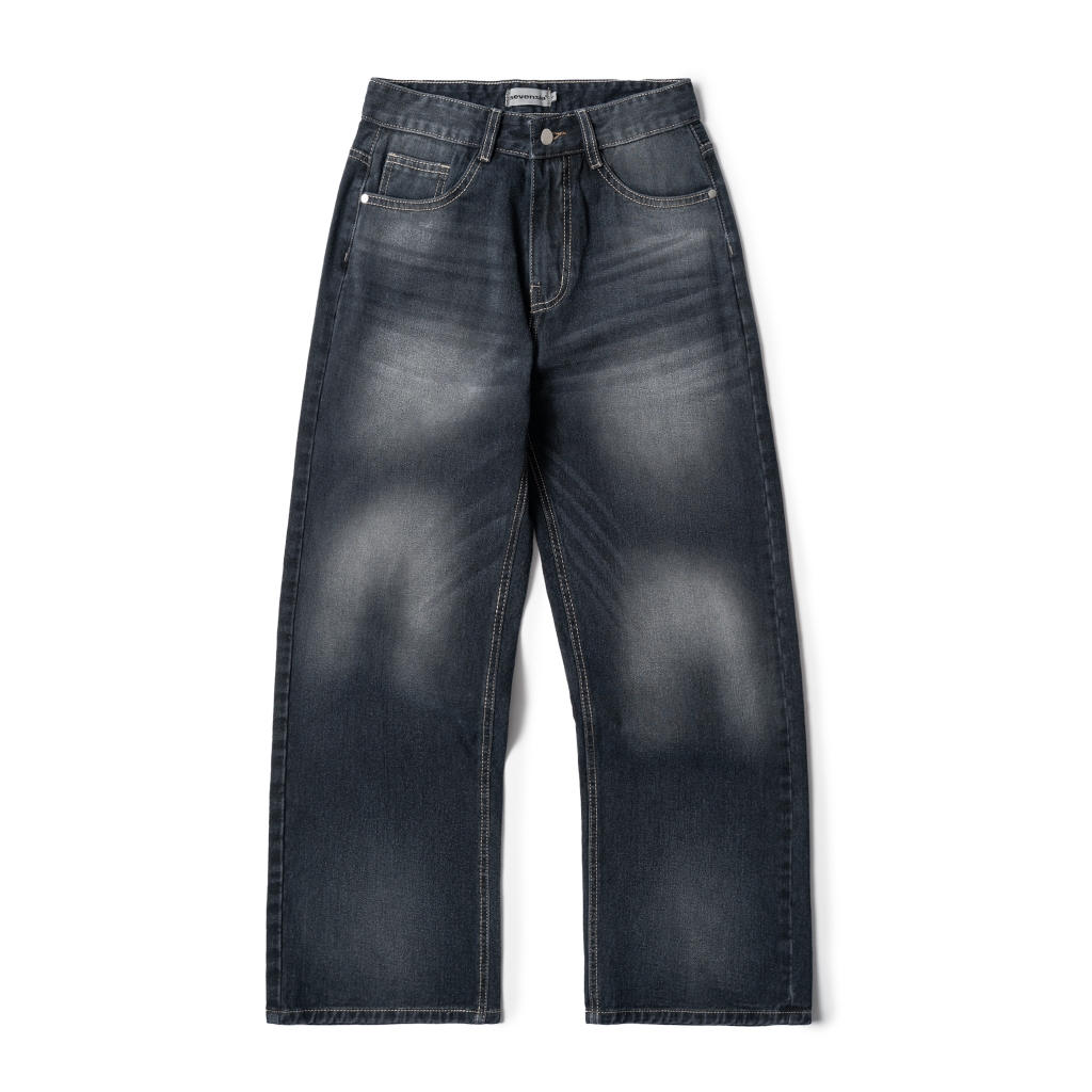 SEVENZIA Washed Jeans - Dark Navy