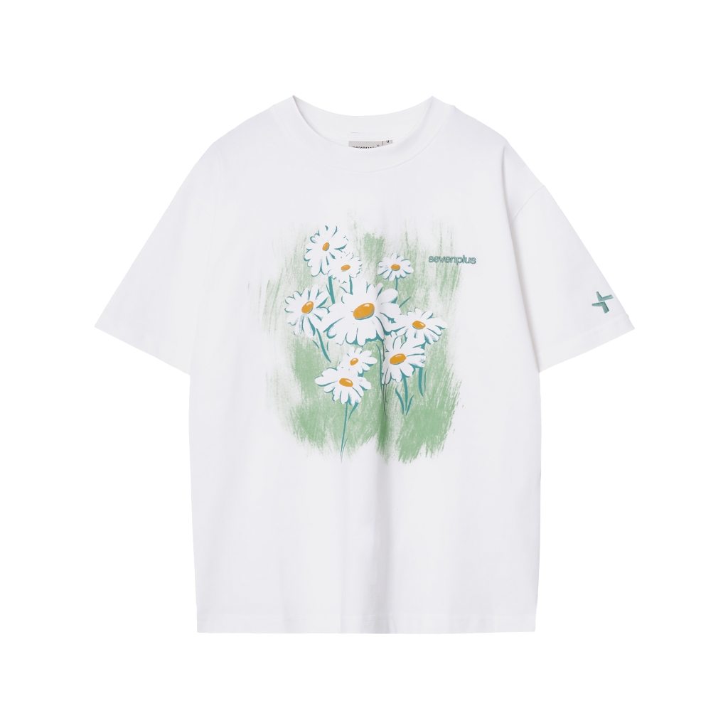 SEVENPLUS Flower Tee - White