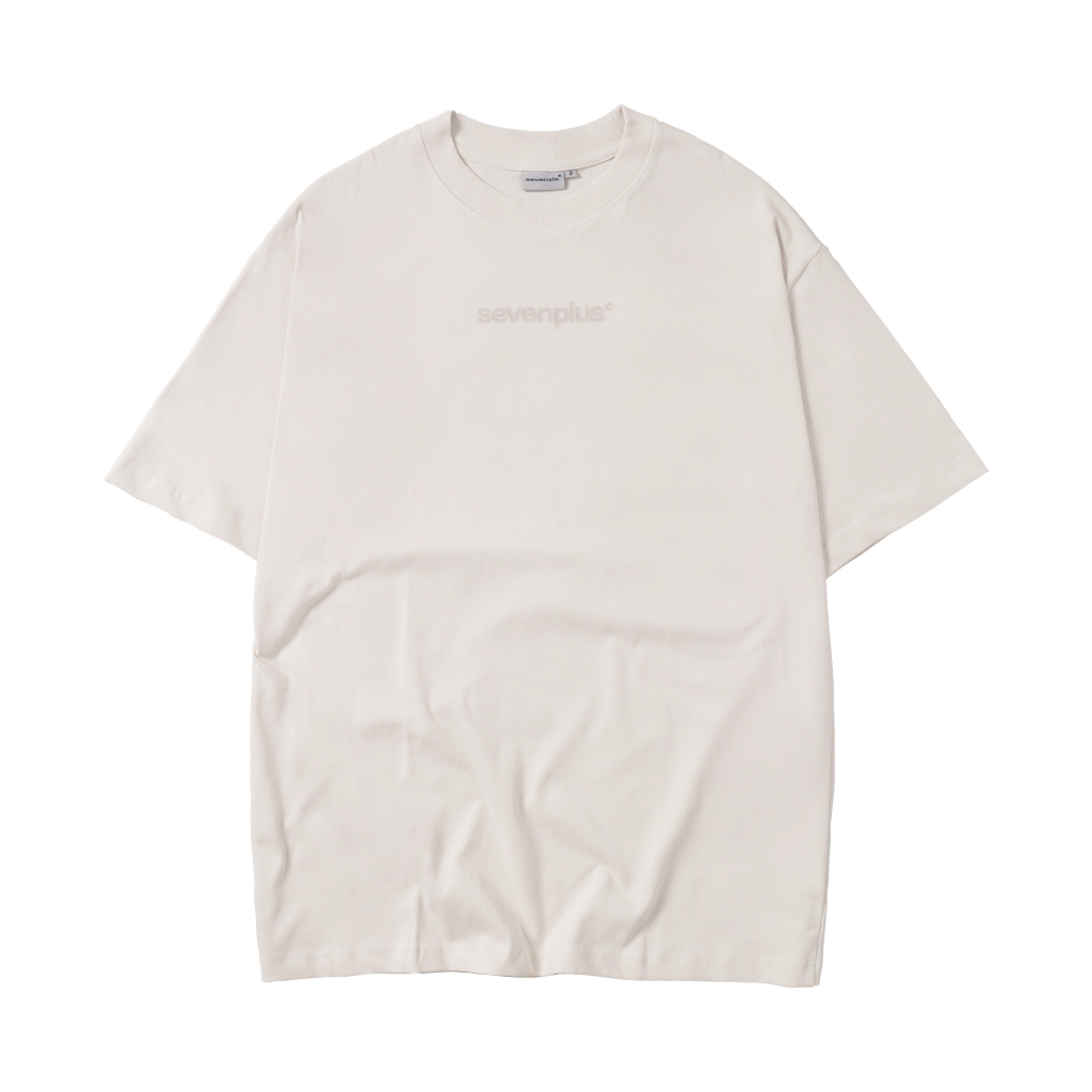 SEVENPLUS Basic Tee - EGGSHELL/sand