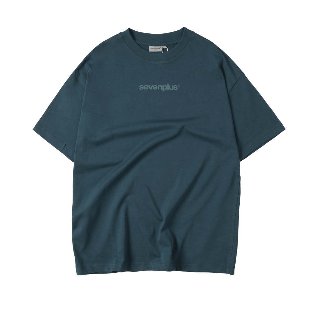 SEVENPLUS Basic Tee - TURQUOISE/light green