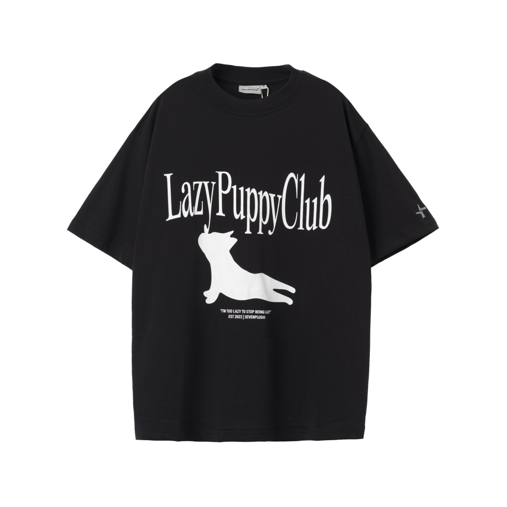 SEVENPLUS Lazy Puppy Tee Version 1 - Black