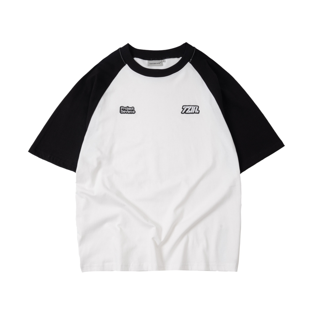 Project Seven Raglan Tee - Black&White