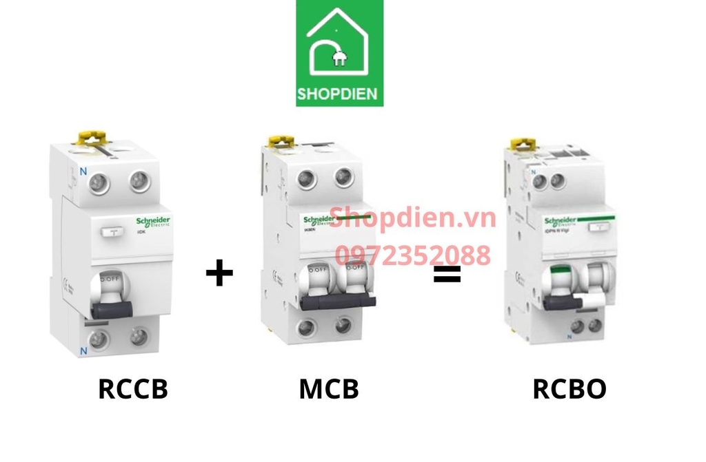 Phân biệt Aptomat CB chống giật và dòng rò RCCB và RCBO