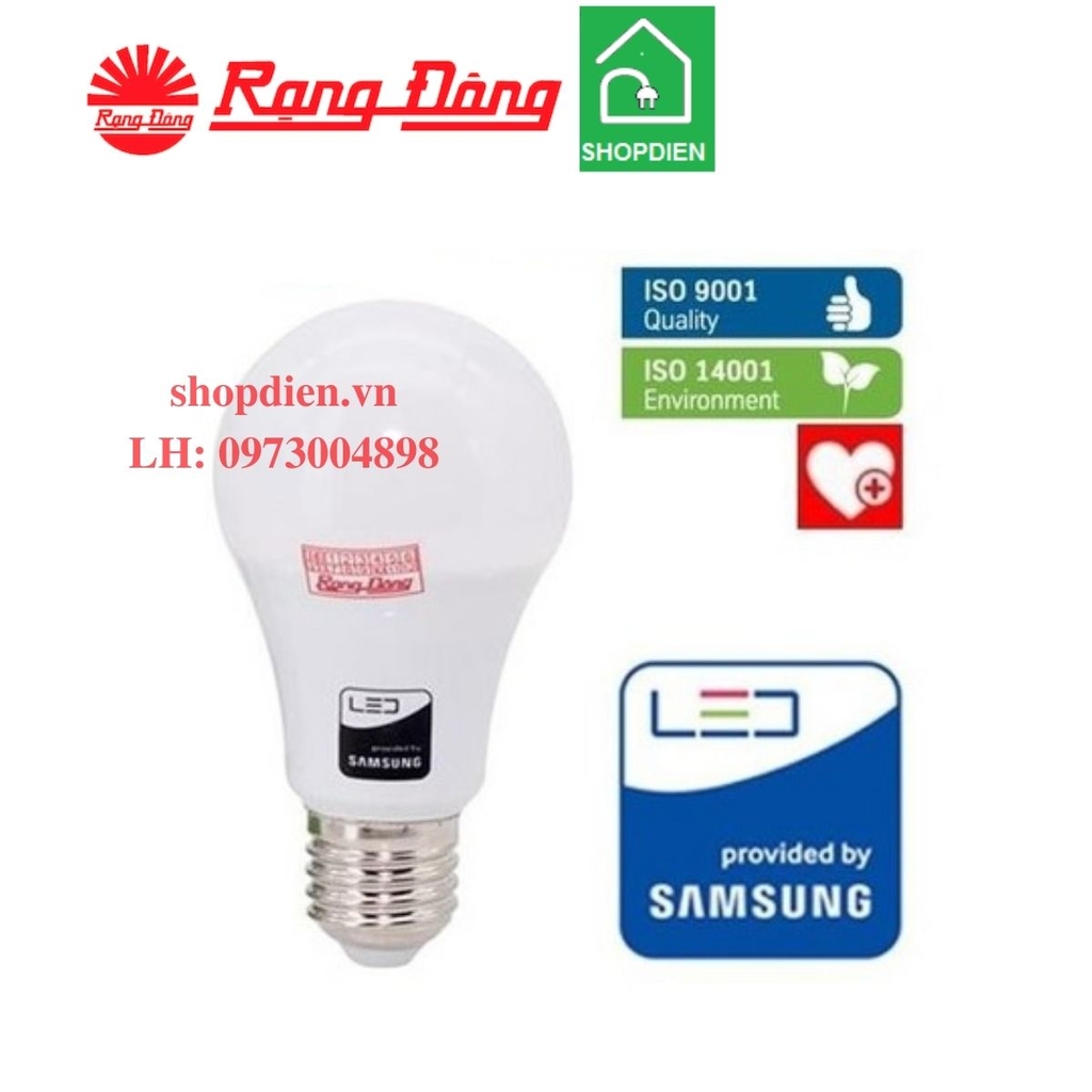 Bóng led bulb cảm biến chuyển động 9W E27 Rạng Đông A60.RAD/9W