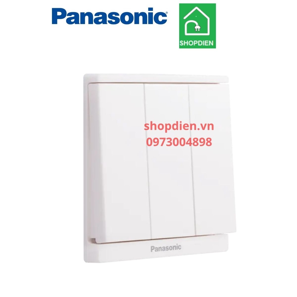 Công tắc ba 1 chiều vuông màu trắng / công tắc B switch 1 way Moderva Panasonic WMF505-VN