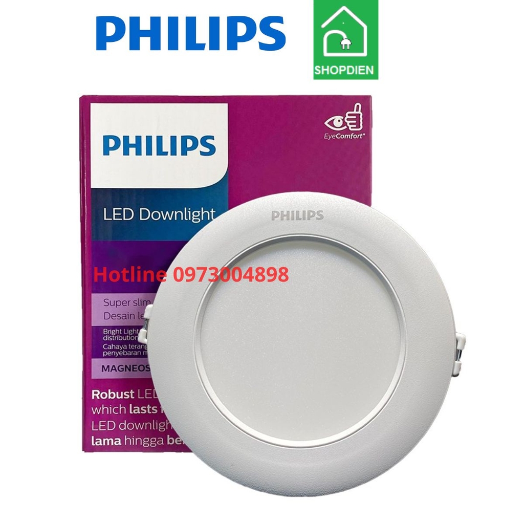 Đèn downlight panel siêu mỏng âm trần 9W D125 Philips DL262 EC RD 125 9W