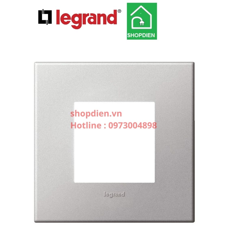 Mặt vuông 2 thiết bị Legrand Arteor 571302 Màu Soft Alu