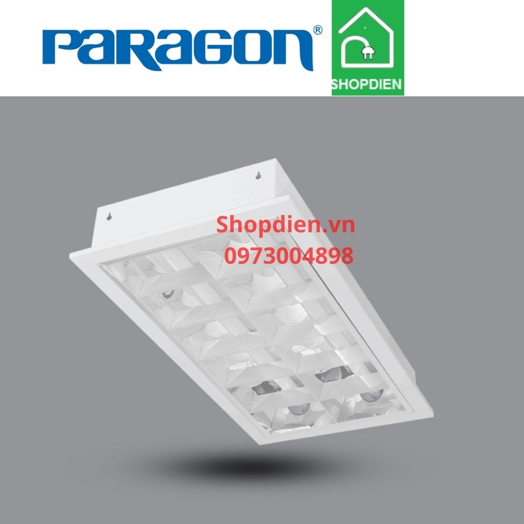 Đèn tán quang âm trần đôi 600x300 LED 2x10W Paragon-PRFF218L20