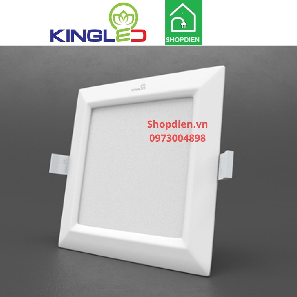 Đèn downlight vuông âm trần siêu mỏng 16W D180 KINGLED PL-16-V200-V/T ánh sáng trắng, vàng