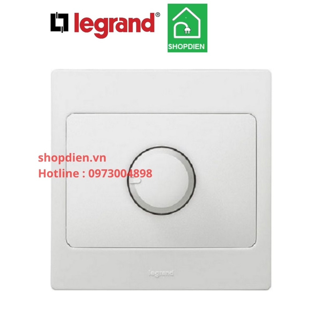Chiết áp điều chỉnh độ sáng đèn Dimmer 500 W Mallia Legrand màu trắng-281080