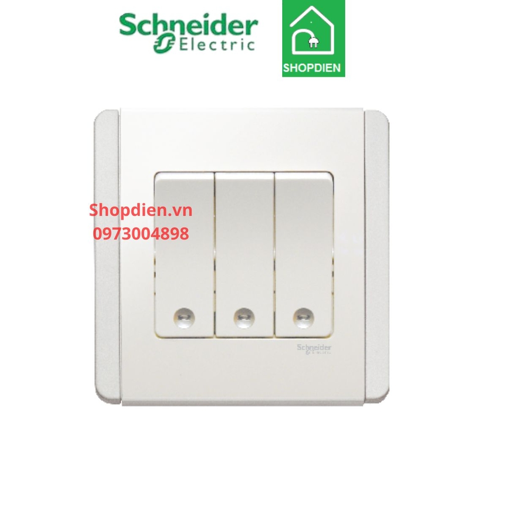 Công tắc ba 1 chiều Schneider NEO E3033V1_EWWW_G19 Màu trắng