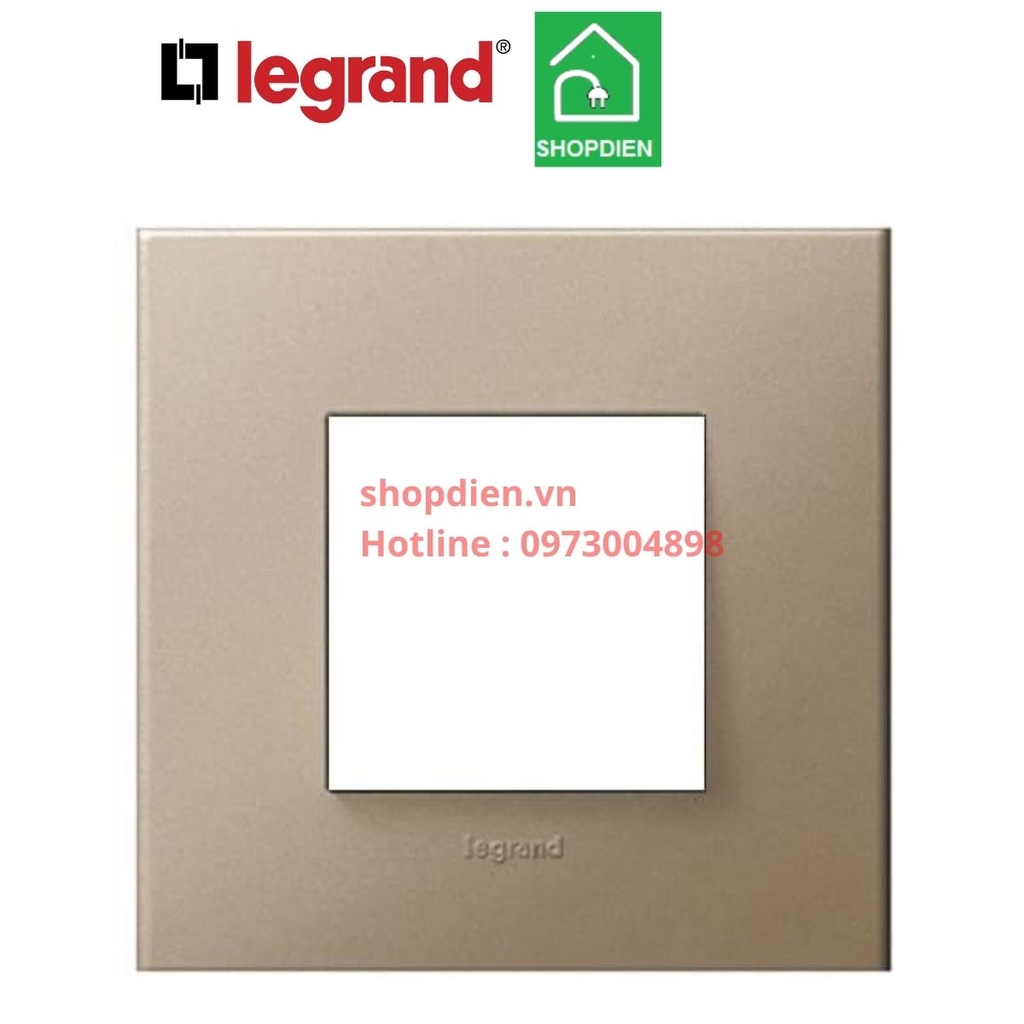 Mặt vuông 2 thiết bị Legrand Arteor 571322 Màu Champagne