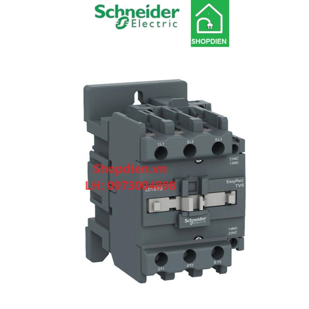 Khởi động từ , Contactor 3P 50A 220VAC Easypact TVS Schneider-LC1E50M5