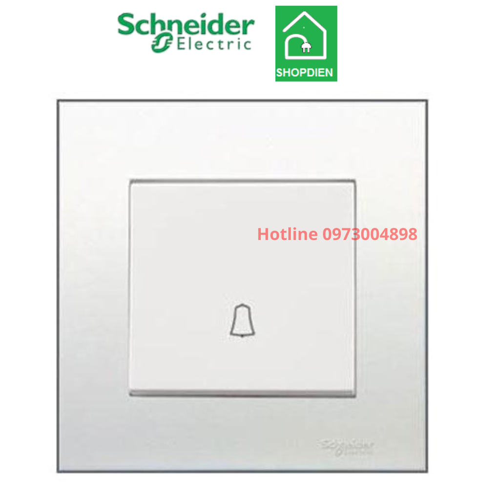 KB31BPB_WE_G19 Schneider Nút nhấn chuông cửa Vivace  Màu trắng