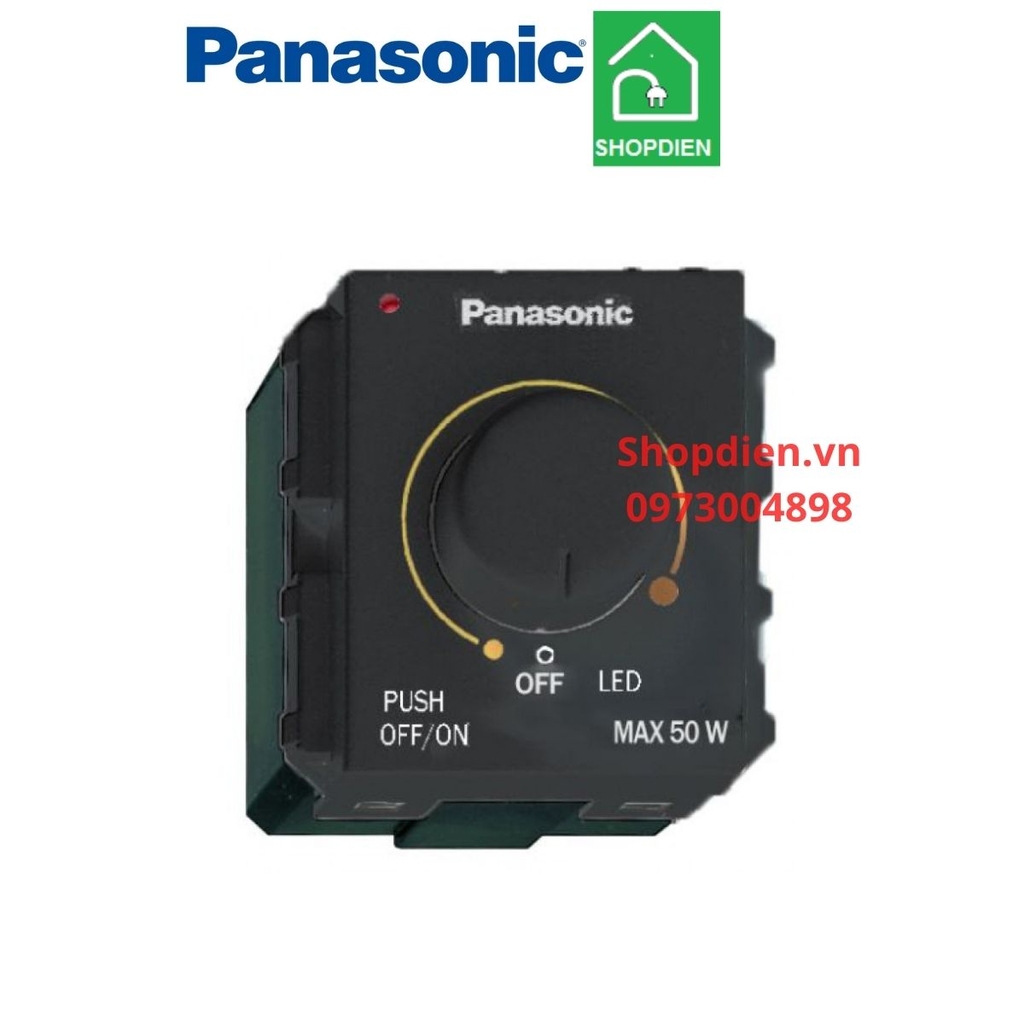 Bộ chiết áp điều chỉnh độ sáng đèn màu đen LED Dimmer 50W Wide Series Panasonic WEG57912H