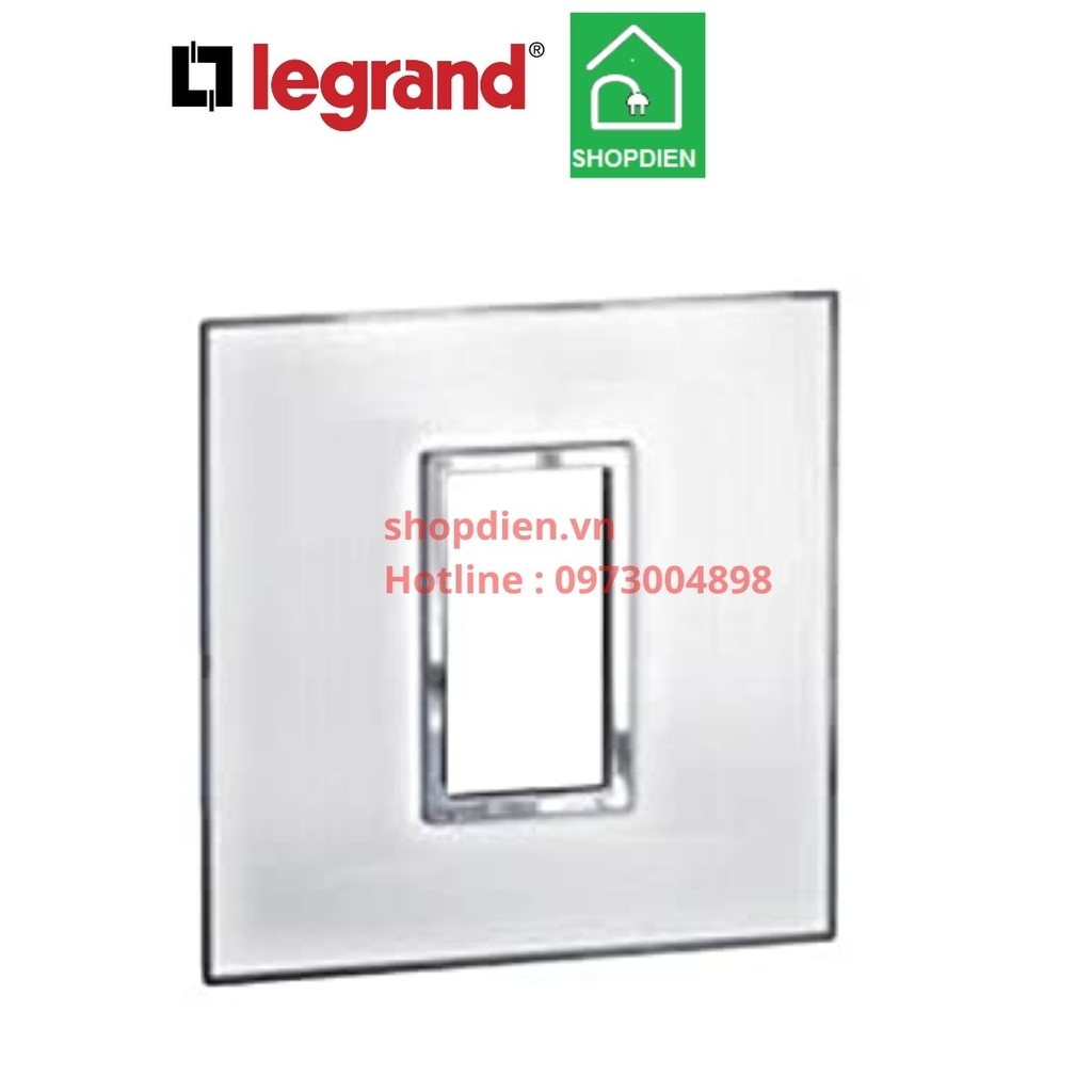 Mặt 1 thiết bị kính trắng Legrand Arteor 575204 Màu Mirror White