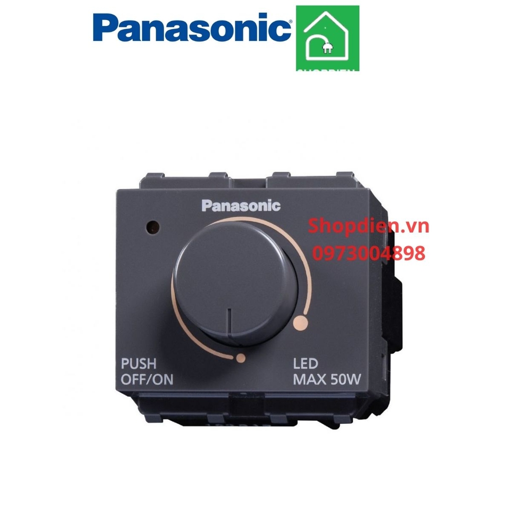 Bộ chiết áp điều chỉnh độ sáng đèn  màu đen LED Dimmer 200W Wide Series Panasonic WEG5791501H-VN