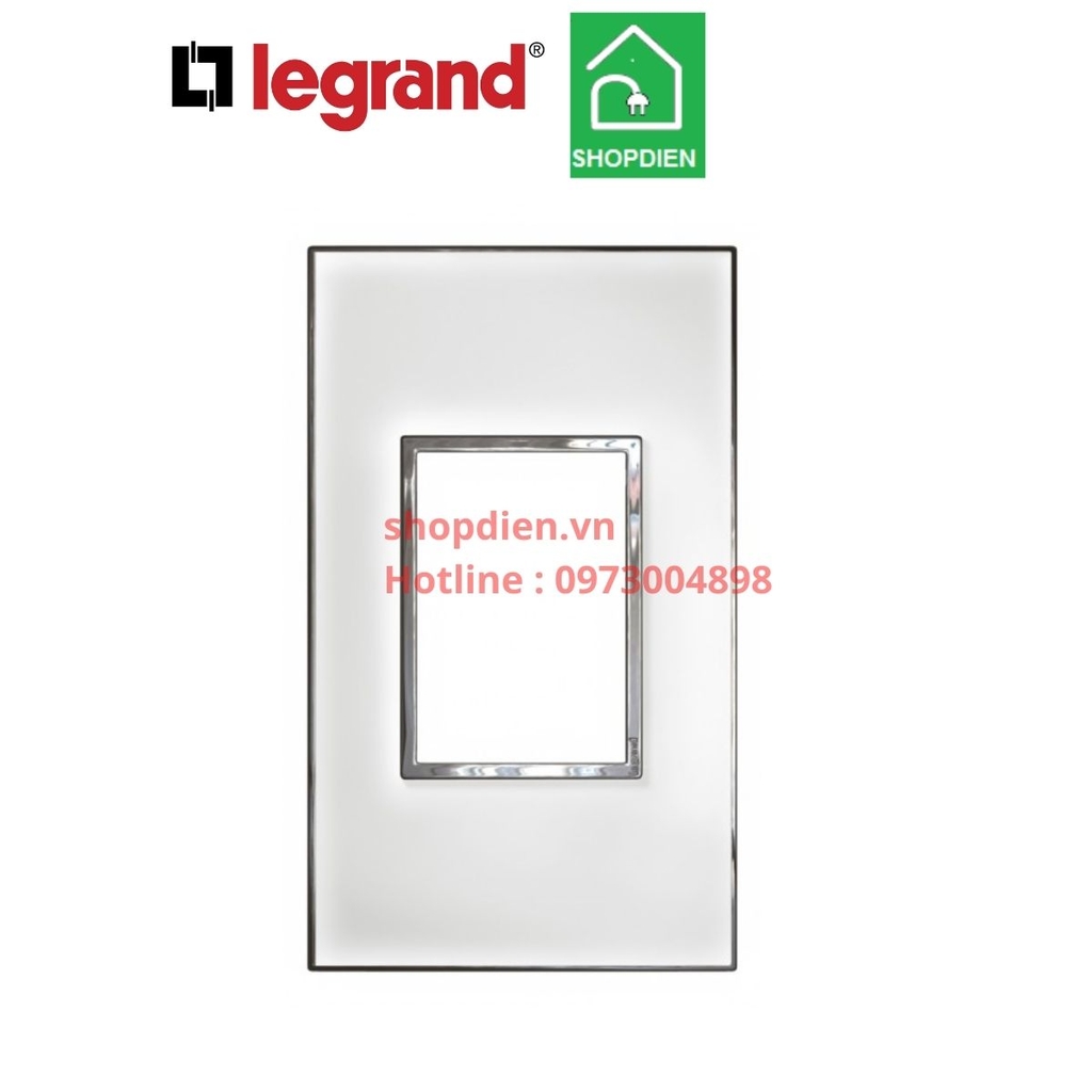 Mặt 3 thiết bị kính trắng Legrand Arteor 575074 Màu Mirror White