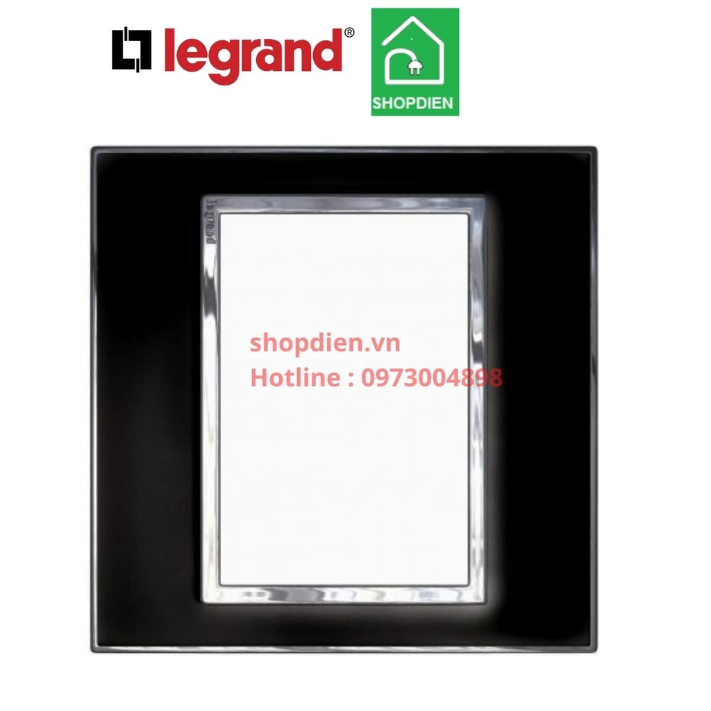 Mặt 3 thiết bị kính đen Legrand Arteor 575163 Màu Mirror Black