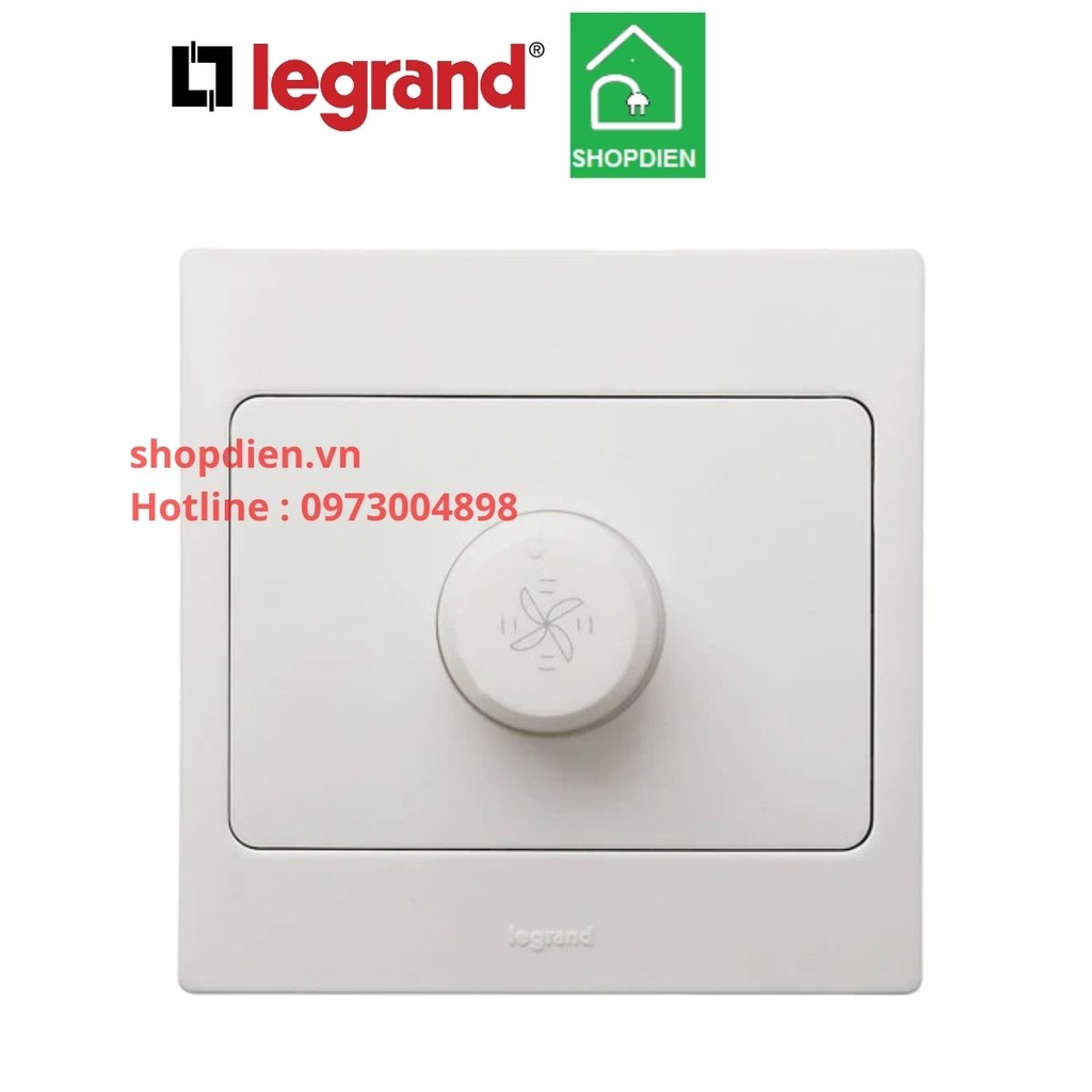 Chiết áp điều chỉnh quạt 5 cấp tốc độ Fan control Mallia Legrand màu trắng-281082