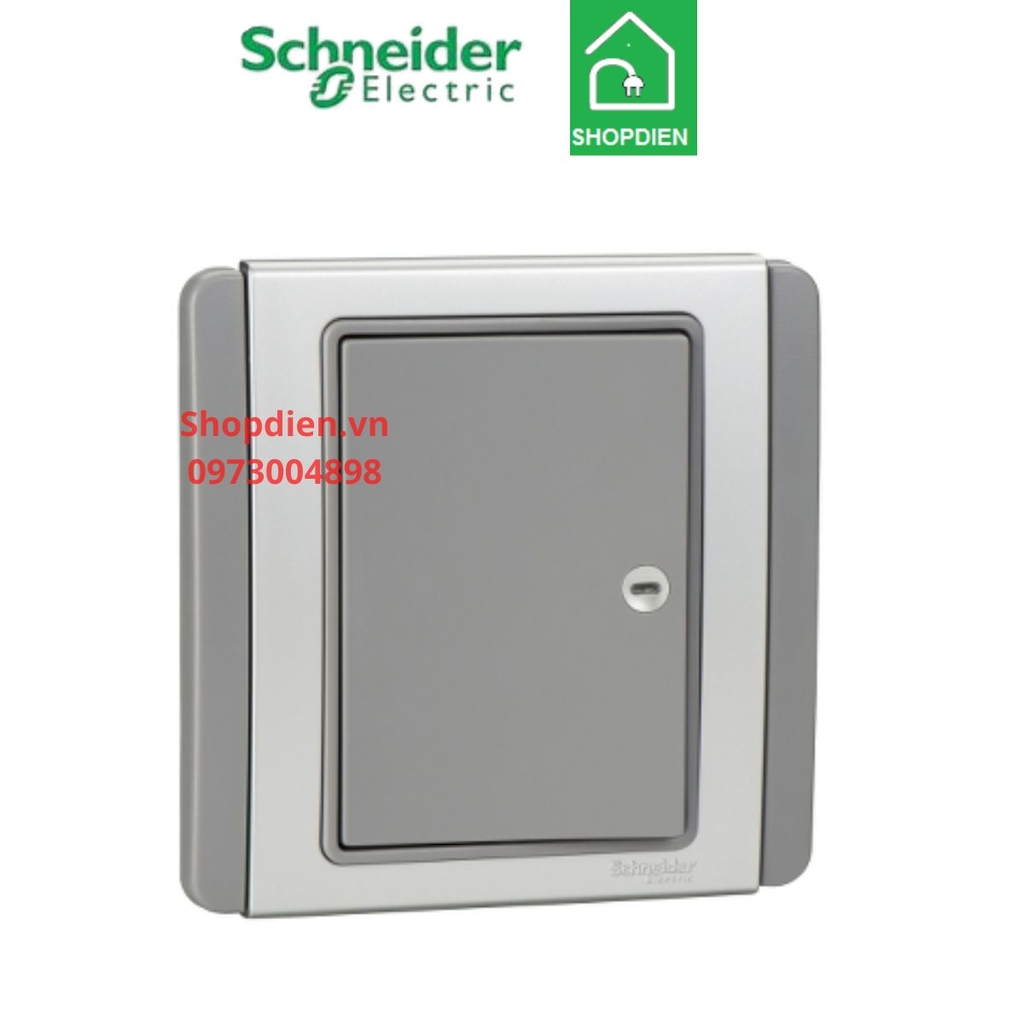 Công tắc đơn 2 chiều Schneider Neo E3031H2_EBGS_G19 màu xám bạc LED