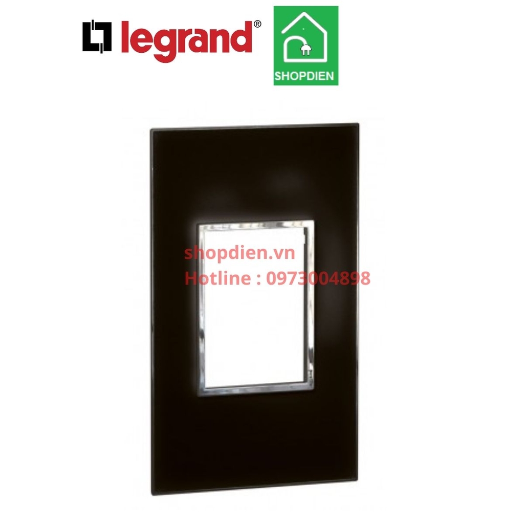 Mặt 3 thiết bị kính đen Legrand Arteor 575073 Màu Mirror Black
