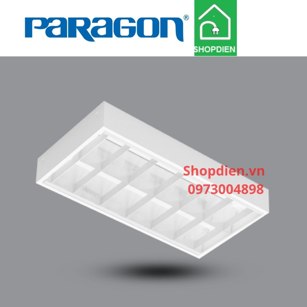 Đèn tán quang gắn nổi  đôi 600x300 LED 2x10W Paragon-PSFD218L20