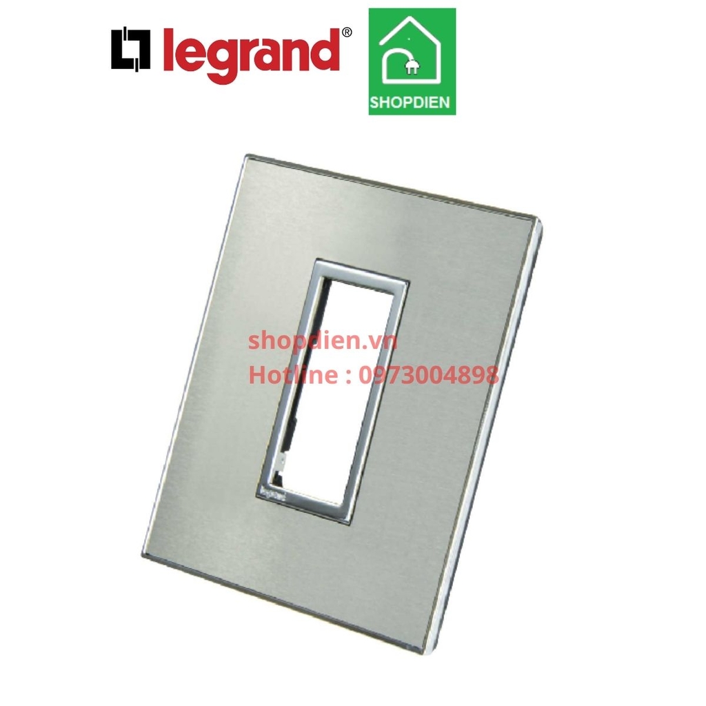 Mặt 1 thiết bị kim loại Legrand Arteor 575206 Màu thép Stainless Steel