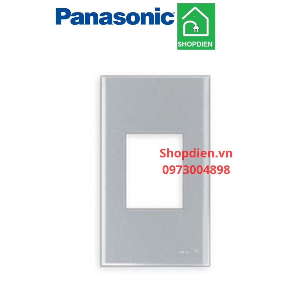 WEV680290MW Panasonic Mặt cho ổ cắm đơn 3 chấu màu trắng ánh kim Wide Series