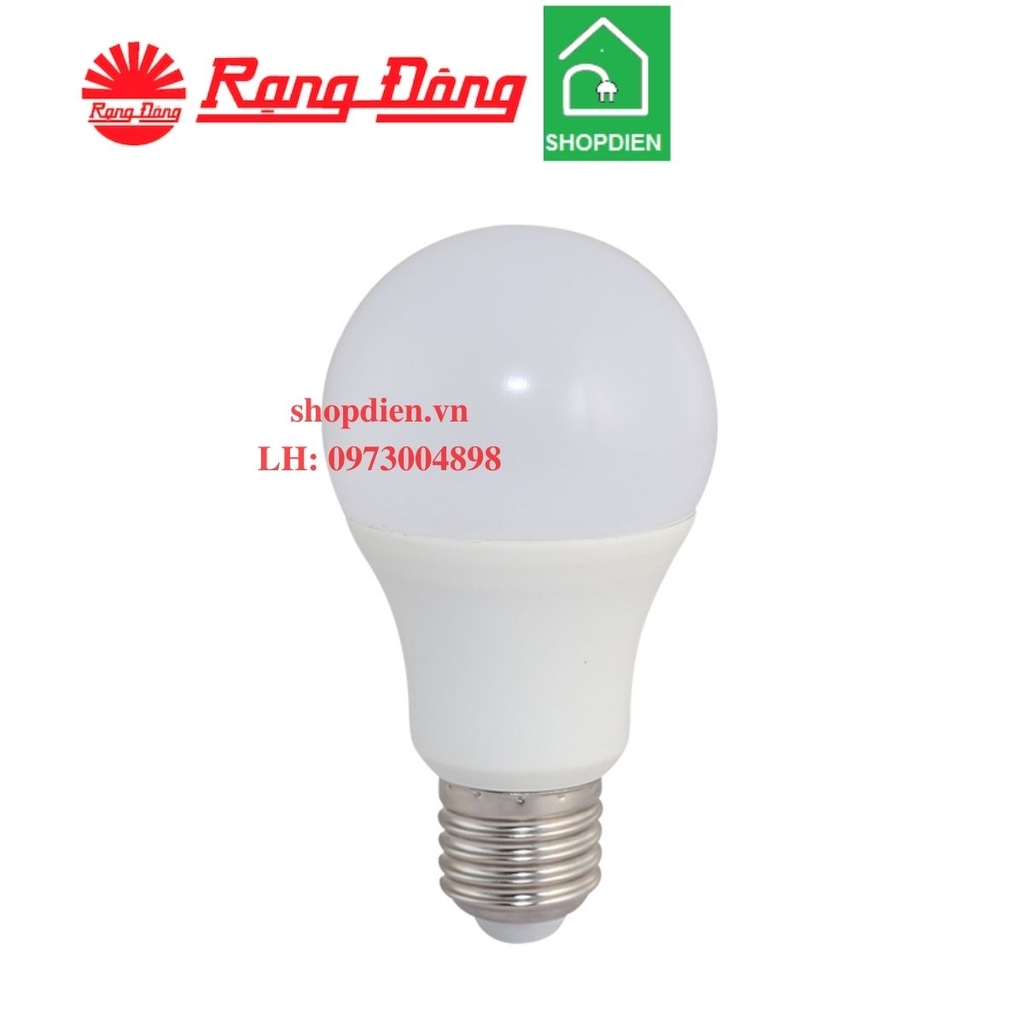 Bóng búp trụ đui xoáy E27 LED bulb 7W 12VDC- 24VDC Rạng Đông-A60N1 12-24VDC/9W E27