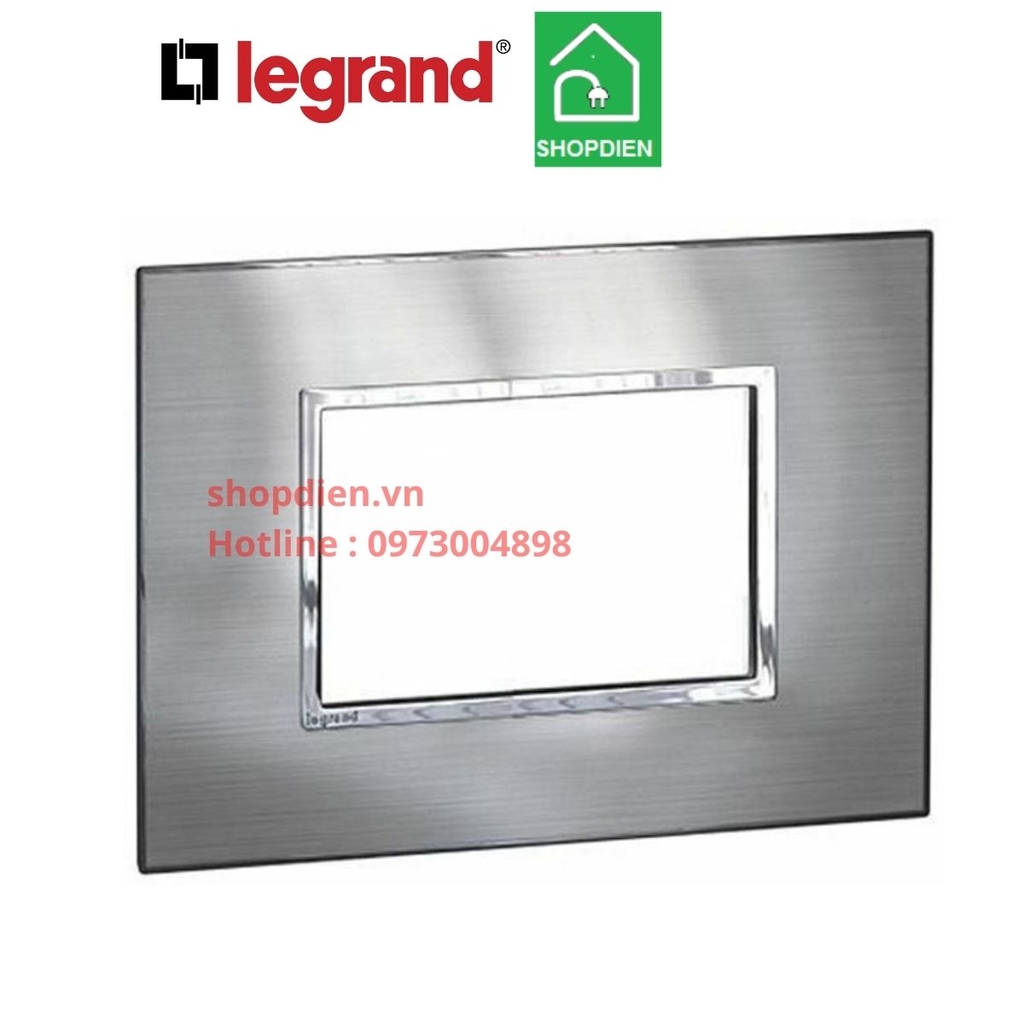 Mặt 3 thiết bị Legrand Arteor 571365 Màu thép Stainless Steel