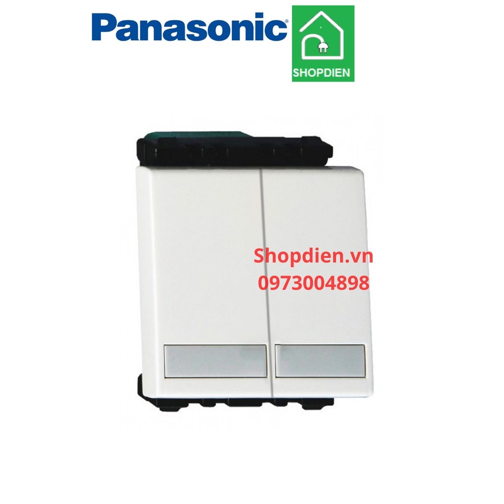 Công tắc đôi ( kép) 2 chiều màu trắng 16A Refina Panasonic WEC5542-7sw