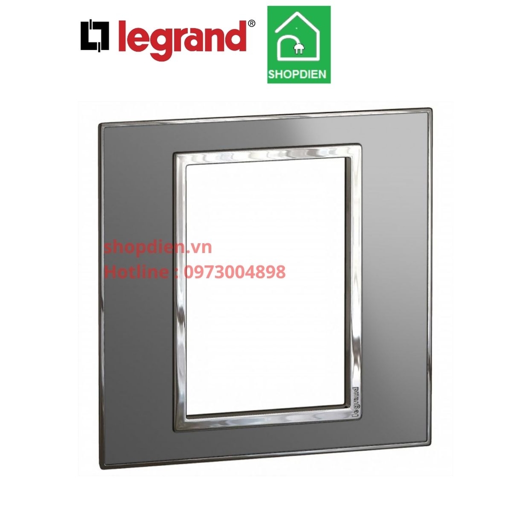 Mặt 3 thiết bị Màu thép  cover plate - 3 Module  Legrand Arteor Stainless Steel-571363