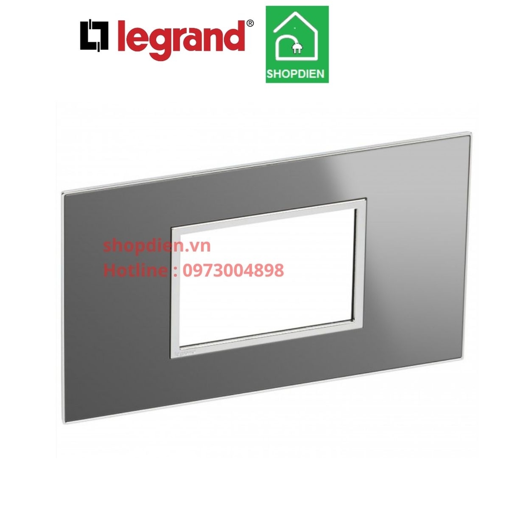 Mặt 3 thiết bị màu thép đen Legrand Arteor 571385 Metal Black