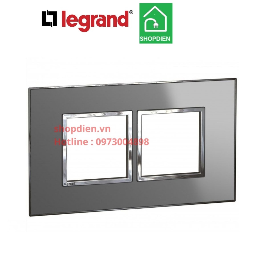 Mặt 4 thiết bị Legrand Arteor 571364  Màu thép Stainless Steel
