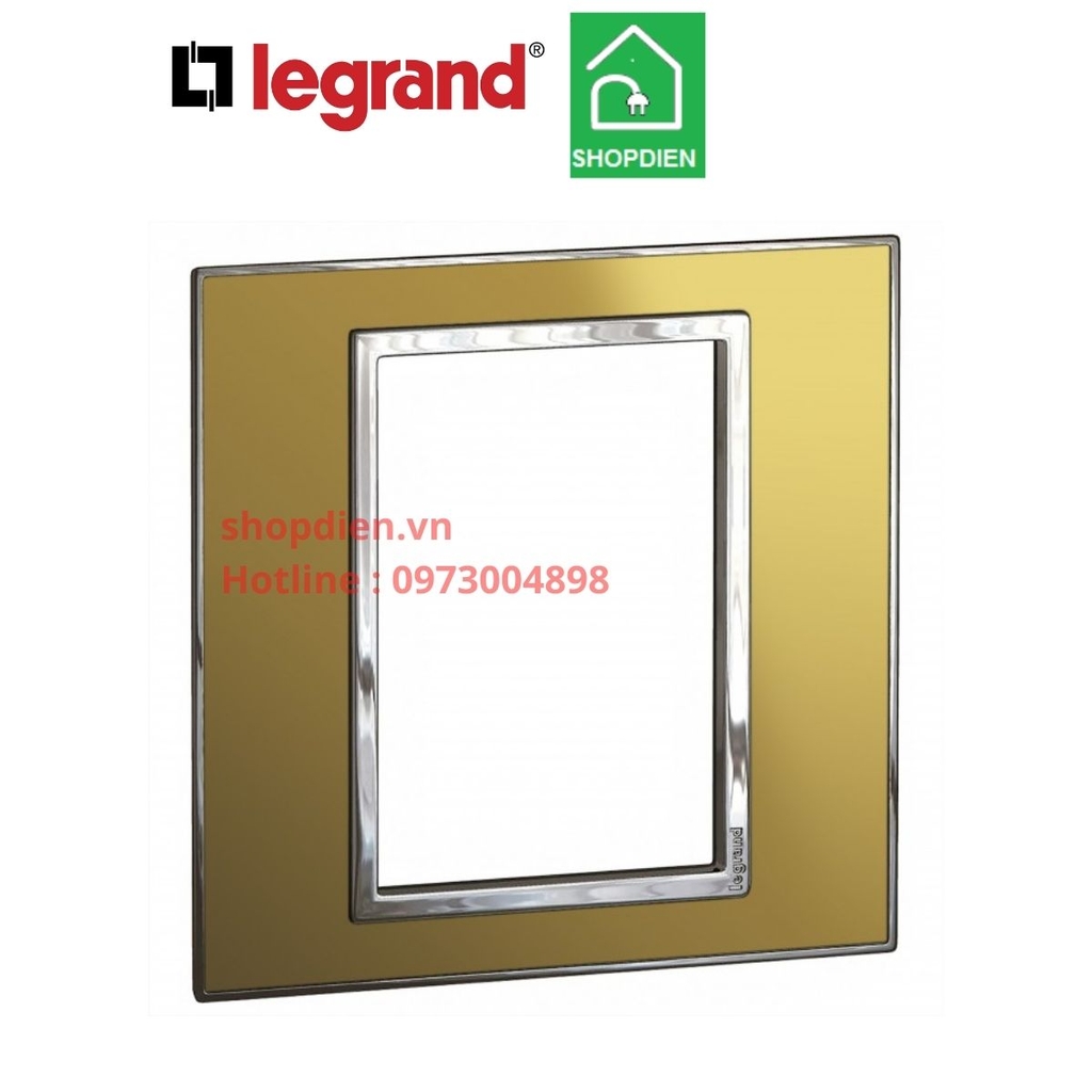 Mặt 3 thiết bị Màu vàng  cover plate - 3 Module  Legrand Arteor Metal Gold-571373