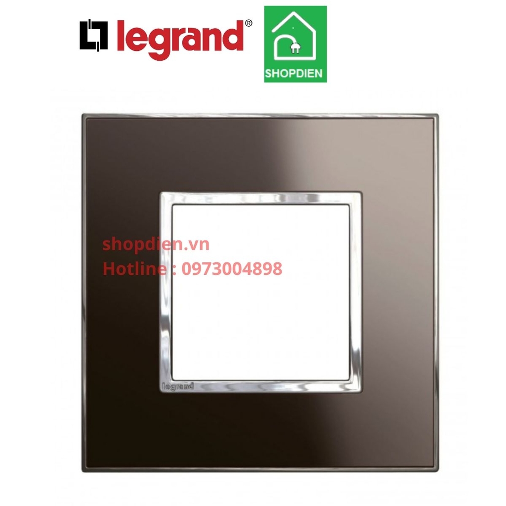 Mặt 2 thiết bị màu thép đen  cover plate -2 Module Legrand Arteor Metal Black-571382